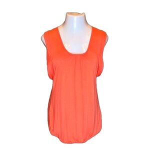CHARLOTTE RUSSE Sexy Orange Rayon Tank Top with Back Cut-Outs, Size M